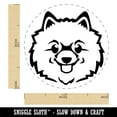 thumbnail image 2 of Fluffy Pomeranian Dog Head Self-Inking Rubber Stamp Ink Stamper - Red Ink - Medium 1 Inch, 2 of 7
