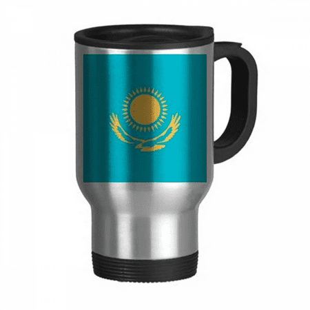 

Kazakhstan National Flag Asia Country Travel Mug Flip Lid Stainless Steel Cup Car Tumbler Thermos
