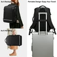 thumbnail image 6 of XJ-HOME Travel Backpack for Women, Flight Approved Carry On Backpack, Person Item Suitcase Backpack, 15.6" Laptop Backpack with USB Charging Port, Weekender College Daypack for Business Hiking, Black, 6 of 6