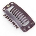 thumbnail image 3 of Clips de acero con reverso de goma para extensiones de cabello (31 x 16 mm), color marrón, 3 of 8