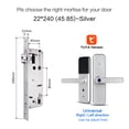 thumbnail image 2 of Tuya Biometric Fingerprint Smart Door Locker Hotel Keyless Entry Home Handle App Unlock Digital Intelligent Lock ,Smart and Convenient, 2 of 7