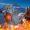 thumbnail image 1 of Xihbxyly Guantes de Ciclismo de Invierno, Acolchados y Resistentes Al Viento, Compatibles con Pantallas Táctiles, Palma Antideslizante, Ajuste Cómodo, para Deportes Al Aire Libre, Pesca, Esquí, Muñec, 1 of 3