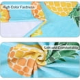 thumbnail image 3 of 400 GSM&nbsp;Pineapple Throw Blanket for Women, 60x80 Inches Super Soft Flannel Fleece Blanket Home Decor Couch Sofa Bed Blanket, Printed Pineapple Gifts for Adults and Kids All Seasons, 3 of 6