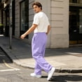 thumbnail image 5 of Men Loose Casual Jogger Pants Elastic Waist Drawstring Straight Leg Sweatpants Breathable Athletic Outdoor Pants With Side Pockets XL, 5 of 8