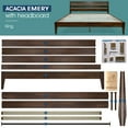 thumbnail image 7 of Acacia Emery Solid Wood Bed Frame With headboard King Chocolate, 7 of 7