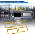 thumbnail image 3 of Cubierta de Marco de Ventilación de Aire Acondicionado Unique Bargains para Ford Bronco(No para Bronco Sport) 2021-2024 Consola Central (Frente Izquierda Frente Derecha Centro) Amarillo 4 Pzs, 3 of 6