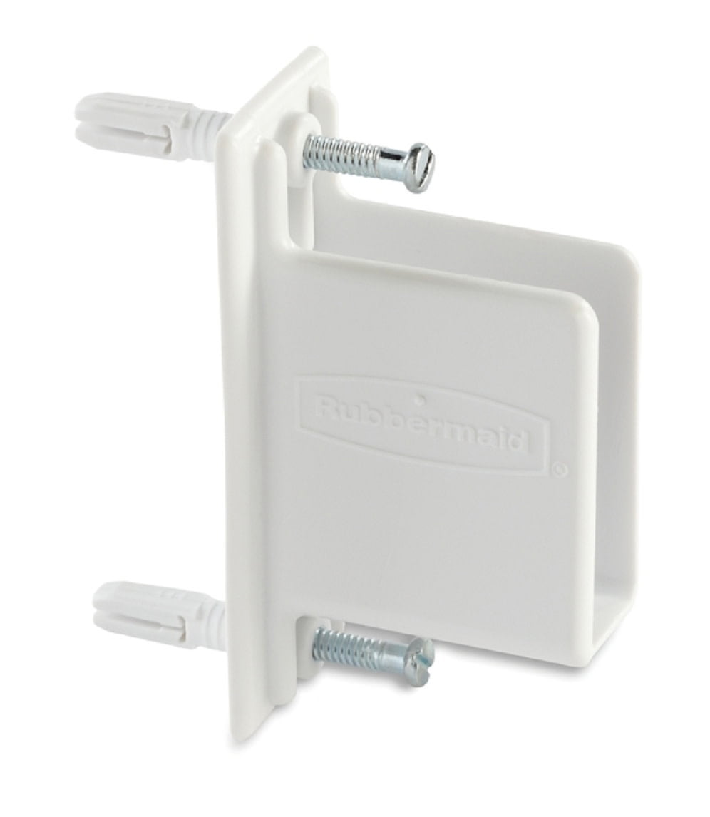 Rubbermaid 1950472 Fast Track Wall End Bracket  White