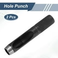 thumbnail image 3 of Uxcell 2pcs Leather Hole Punch 13mm Hollow Round Hole Puncher Cutter Carbon Steel Tool for Watch Cloth Belt Gaskets DIY Leather Craft Repair, Black, 3 of 7