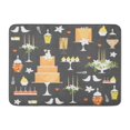 thumbnail image 1 of NUDECOR Wedding Cakes and Sweet Table Candy Buffet Dessert Bar Pattern Doormat Floor Rug Bath Mat 23.6x15.7 inch, 1 of 1