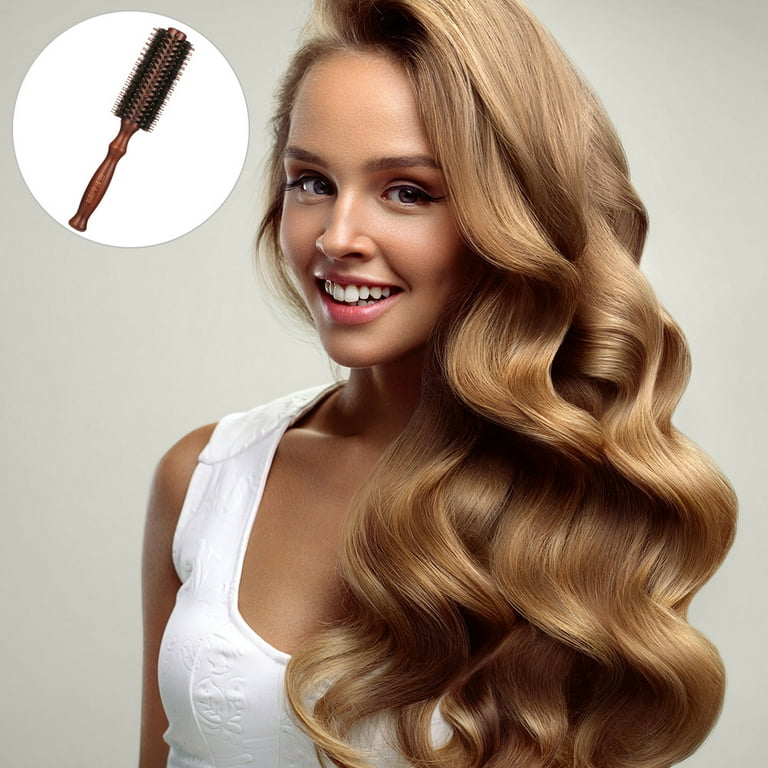 Bossman 2 Round Boar & Nylon Bristle Hair Brush for Blow Dryer, Styling, Curling, Detangling and Straightening