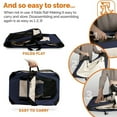 thumbnail image 2 of PetLuv Happy Cat Premium Cat Carrier Foldable Pet Crate w/ Zippers, Blue, 2 of 6