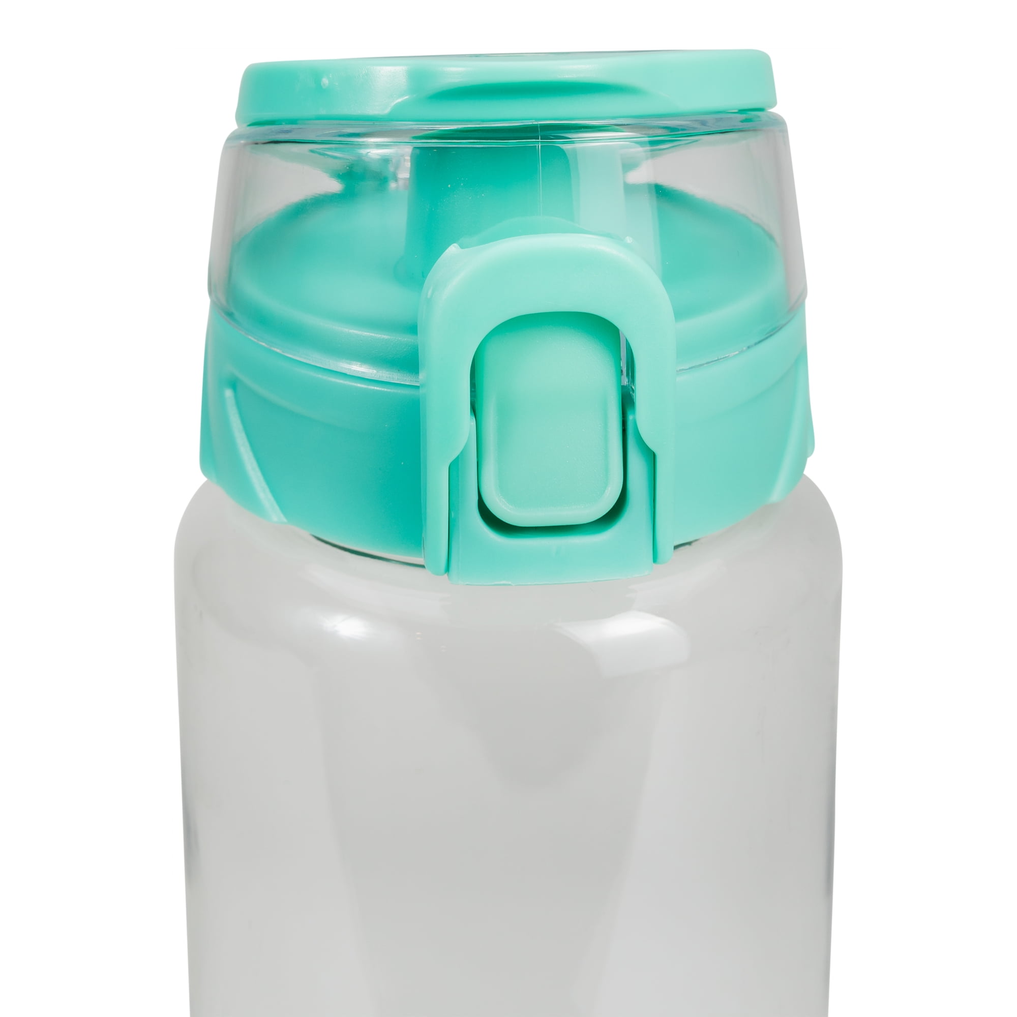 Cool Gear 3-Pack Tritan Plastic 32 oz Cylinder Water Bottle with Halo Top Lid | Dishwasher Safe, Leakproof, Shatter-Resistant Water Bottle With Easy Carry Loop | Green Tea Pack
