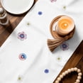 thumbnail image 3 of Independence Day Floral Table Runner 72 Inches, Red Blue Roses Patriotic Bed Runner Dresser Scarves Tabletop for Indoor Outdoor Parties/Ceremony/Banquet, 14" x 72", 3 of 9