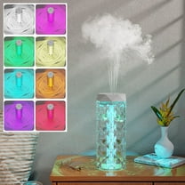 BUTOMKY Crystal Lamp Humidifier & 7 Color LED Night Light - 400ml USB Ultrasonic Cool Mist Diffuser, Noiseless Top Fill Humidifier for Home Office Desk Bedroom Baby Room