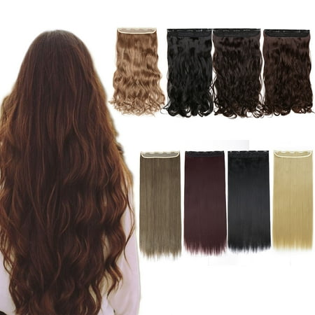 S Noilite Synthetic Fiber Clips In On Hair Extension 3 4 Full Head
