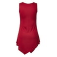 thumbnail image 3 of Made by Johnny Women's Handkerchief Hem Tank Tunic Top L MERLOT, 3 of 3