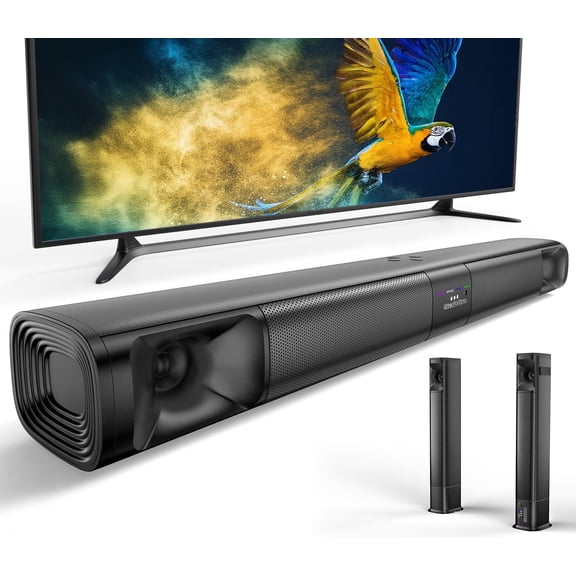 Saiyin Sound Bar for Smart TV, 31 Inches, Detachable Soundbar Home Theater Surround Sound System for TV/PC/Gaming/Projectors,Bluetooth 5.3 TV Sound Bar with TV ARC/Optical/AUX/Wall Mount