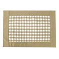 thumbnail image 2 of Fennco Styles Handmade Reversible Buffalo Plaid Solid Border Beige Placemats 14" W x 20" L, Set of 4, 2 of 4