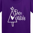 thumbnail image 4 of Inktastic Buon Natale Christmas Tree with Heart and Star Youth T-Shirt, 4 of 5