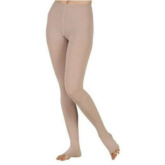 Juzo 2001 Soft Short Pantyhose w/ Open Crotch-Size V-Beige