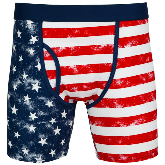 BioWorld Merchandising Mens American Flag Stars and Stripes Boxer Briefs (Small)