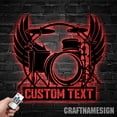 thumbnail image 2 of Craftnamesign Custom Drum Room Metal Wall Art LED Light, Drummer Name Sign,Drum Wall Decor, 2 of 5