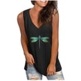 thumbnail image 2 of LYXSSBYX Womens Tank Tops Plus Size Clearance Ladies Printed Loose V-Neck Sleeveless Fashion and Comfortable T-Shirt, 2 of 5