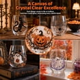 thumbnail image 6 of Boo-tiful Ghost Magic Stemless Glass,3D Halloween Artisan Wine Tumbler with Ghost Pumpkin Spider Black Cat,Spooky Festive Gathering Home Bar Accessory A-1PC, 6 of 8