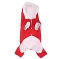 thumbnail image 2 of Sudadera con capucha de color melocotón conmovedora, abrigo de felpa para perros para otoño-invierno, conjunto de vellón acogedor, tallas para mascotas, rojo n.º 10, 2 of 8
