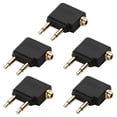 thumbnail image 1 of 5Pcs 3.5mm Plug Adaptor Jack Audio Headphone Converter Adapter Headset Connector for Airline Airplane Travel Earphone, 1 of 8