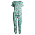 thumbnail image 3 of Secret Treasures Women's Plus Size Short Sleeve T-Shirt and Joggers Pajama Set, 3 of 6