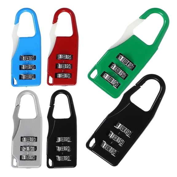 Raindrops 6-Pack Zinc Alloy Combination Padlocks, Anti-Theft Password Locks for Suitcases, Backpacks, Travel Security