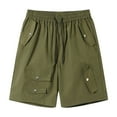 thumbnail image 1 of pstuiky Hombres bajos, Pantalones cortos de verano para hombre, informales y cómodos, con bolsillo y cintura elástica y cordón ajustable. Pantalones cortos de golf, 1 of 6