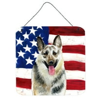 Carolines Treasures BB9649DS66 East-European Shepherd Patriotic Wall or Door Hanging Prints 6HX6W multicolor