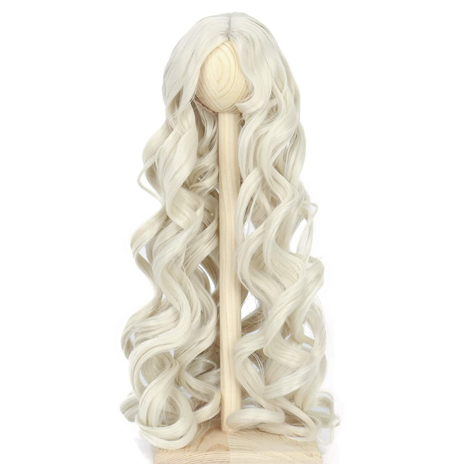 8-9" 1/3 BJD Hair IP SD doll wig Super Dollfie Natural blonde curls M-mohair 