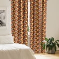 thumbnail image 2 of Ambesonne Autumn Curtains, Fall Leaves and Dots, Pair of 28"x84", Burgundy Mint Green, 2 of 5