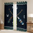 thumbnail image 2 of Homewish Retro Paddle Curtains Pack of 2 (42x84 Each) for Female Men Adults,Lake House Curtains Blackout,Rustic Vintage Cabin Bedroom Curtains,Super Cozy Room Decor, 2 of 6