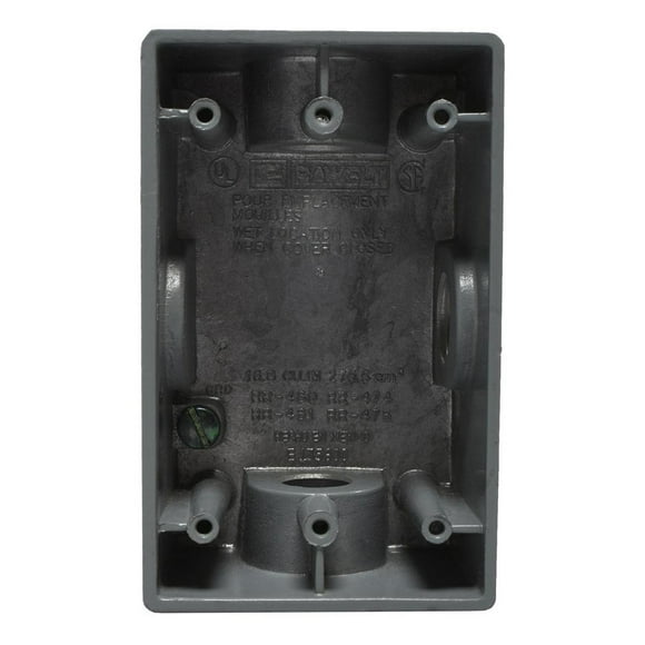 Caja Rectangular Rawelt 3 Bocas 1/2" Conduit