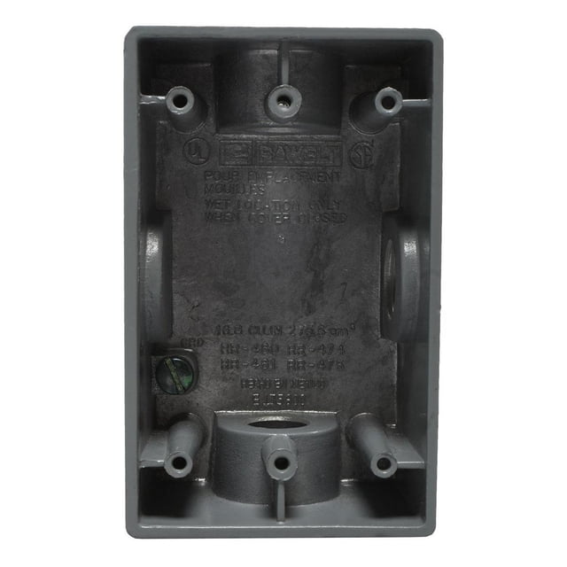 Caja Rectangular Rawelt 3 Bocas 1/2" Conduit