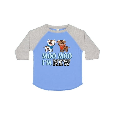 

Inktastic Moo Moo I m New with Cute Holstein Cows Gift Toddler Boy or Toddler Girl T-Shirt