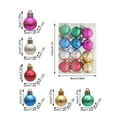 thumbnail image 3 of 12Pcs 1.2in Colored Christmas Ball, Xmas Tree Ornaments Balls, Christmas Tree Pendant Set, Exquisite Colorful Ball Decoration Pendant for Holiday Party Decor, 3 of 6