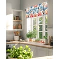 thumbnail image 6 of Blue Red Coral Window Valance Curtain Fish Shell Starfish Rod Pocket Short Curtain for Living Room, Bedroom & Kitchen Window Decor 54x18in, 6 of 8
