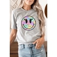 thumbnail image 3 of Rainbow Lash Smiley Faces Cheery Graphic Tee T-Shirt, 3 of 8