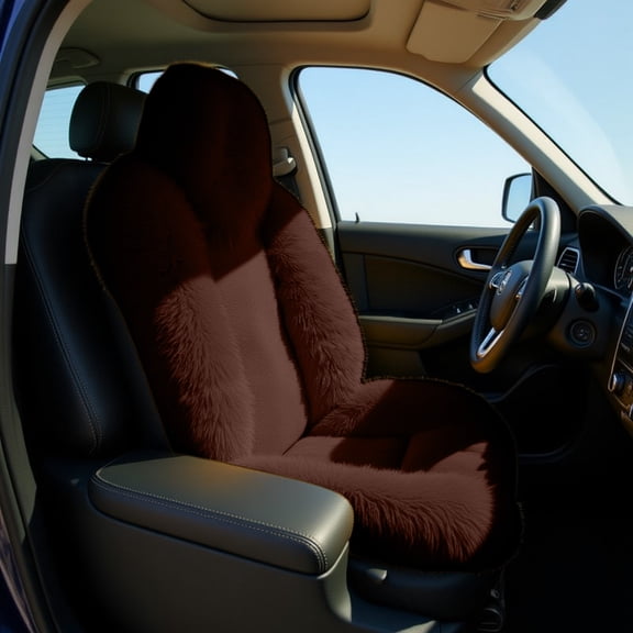 Winter Wool Car Seat Cushion, Furry Seat Cover, Comfortable Seat Protector, Warm Cushion for Normal Car's Seat Pad for Cold Weather