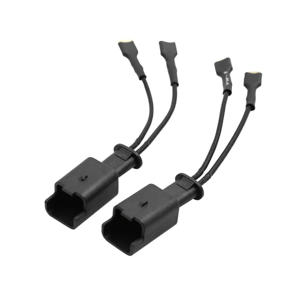 2Pcs Cable Pigtail Adaptador Negro Conector de Bocina para el Vehículo Coche
