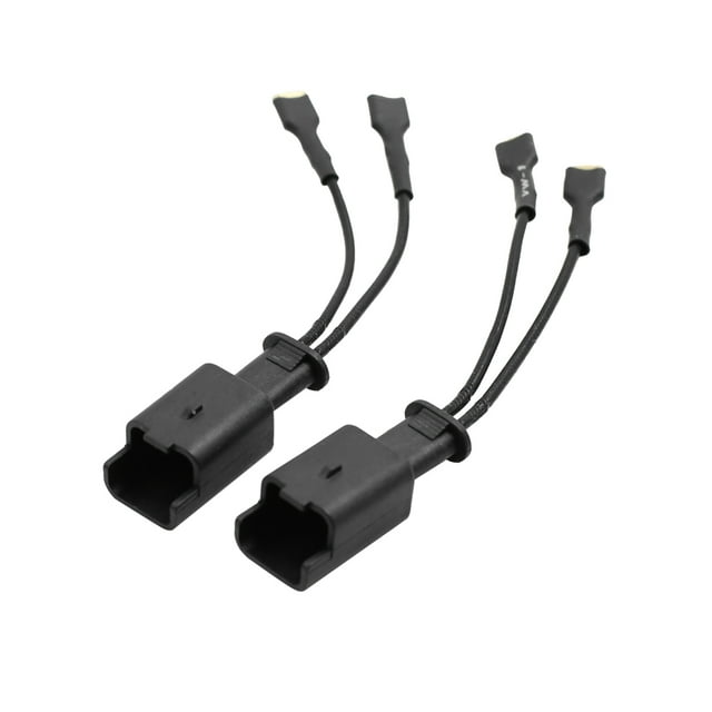 2Pcs Cable Pigtail Adaptador Negro Conector de Bocina para el Vehículo Coche