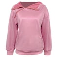 thumbnail image 5 of CAIXIA Women Hoodies Zip Front Lined Hoodie Cozy Soft Warm Pullover Sweatshirt With Adjustable Drawstring For Casual Outdoor Fall Winter Comfort,Pink, 5 of 8