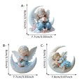 thumbnail image 2 of Moonlit Angel Baby 2D Flat Acrylic Keychain Car Rearview Backpack Charm Decorative Accessory, 2 of 3