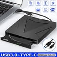 thumbnail image 3 of Cateissary Reproductor de DVD externo 5Gbps 2MB unidad de disco quemador CD/VCD viaje trabajo DVD-RW escritor unidad sin lector grabador escritorio Juegos de teclado y mouse para computadora, 3 of 6