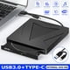 thumbnail image 3 of Cateissary Reproductor de DVD externo 5Gbps 2MB unidad de disco quemador CD/VCD viaje trabajo DVD-RW escritor unidad sin lector grabador escritorio Juegos de teclado y mouse para computadora, 3 of 6